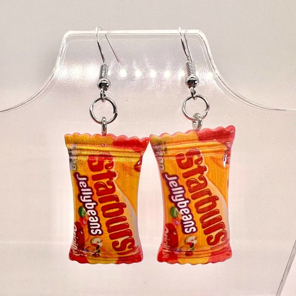 Starburst Earrings - Candy Earrings - Jelly Bean Earrings - Easter Earrings - Picture 1 of 8